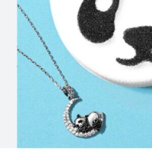 Chic Silver Moon Pendant Necklace
